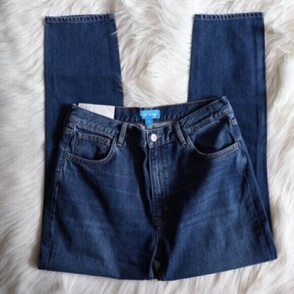 NWT Anthropologie M.i.H High Rise Slim Fit Jeans Size 29 Dark Blue Wash Denim - Picture 6 of 9